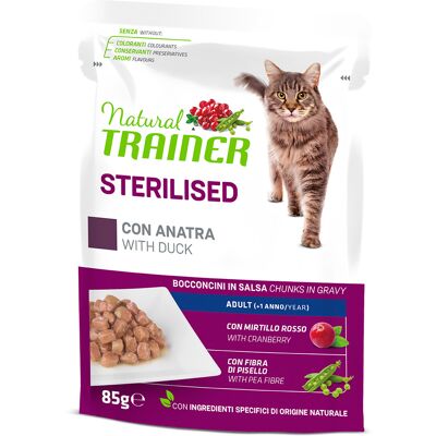 Natural Trainer Mokre jedzenie dla wysterylizowanych kotów - 12x85g łosoś Natural Trainer Mokre jedzenie dla wysterylizowanych kotów - 12x85g łosoś