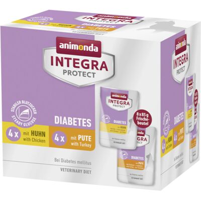 Animonda Integra Protect Adult Diabetes, 8 x 85 g - Pakiet mieszany (kurczak i indyk) Animonda Integra Protect Adult Diabetes, 8 x 85 g - Pakiet mieszany (kurczak i indyk)