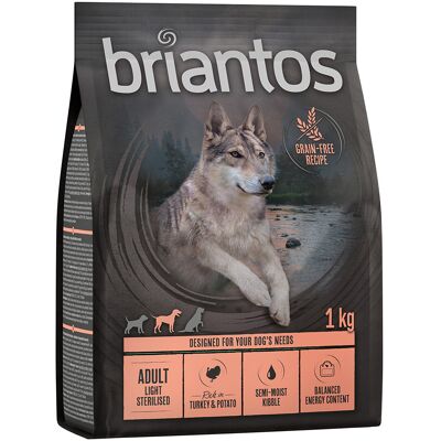 Briantos Adult Light/Sterilised, indyk z ziemniakami, bez zbóż - 4 x 1 kg Briantos Adult Light/Sterilised, indyk z ziemniakami, bez zbóż - 4 x 1 kg
