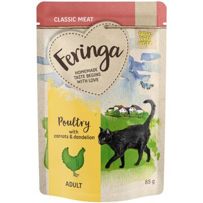 Feringa w saszetkach, 12 x 85 g - Drób z marchwią i mniszkiem Feringa w saszetkach, 12 x 85 g - Drób z marchwią i mniszkiem