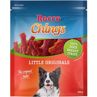 Rocco Chings Originals Paski z mięsa - Pierś z kaczki, 12 x 250 g Rocco Chings Originals Paski z mięsa - Pierś z kaczki, 12 x 250 g