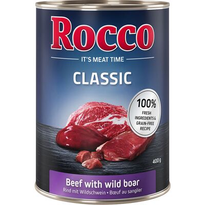 Rocco Classic, 6 x 400 g - Wołowina i mięso z dzika Rocco Classic, 6 x 400 g - Wołowina i mięso z dzika