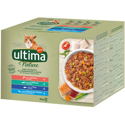 Miękka karma Affinity Ultima dla kotów - 96x85g, różne ryby Miękka karma Affinity Ultima dla kotów - 96x85g, różne ryby