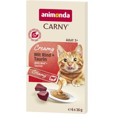 Animonda Carny Adult Creamy - 24 x 16 g Wołowina i tauryna Animonda Carny Adult Creamy - 24 x 16 g Wołowina i tauryna