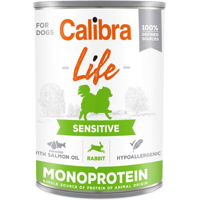 Calibra Dog Life Adult, 6 x 400 g - Królik Calibra Dog Life Adult, 6 x 400 g - Królik