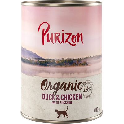 Purizon Organic, 6 x 400 g - Biokaczka i biokurczak z biocukinią Purizon Organic, 6 x 400 g - Biokaczka i biokurczak z biocukinią