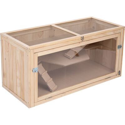 TIAKI drewniana klatka dla chomika XL - Dł. x szer. x wys.: 115 x 50 x 55,3 cm TIAKI drewniana klatka dla chomika XL - Dł. x szer. x wys.: 115 x 50 x 55,3 cm