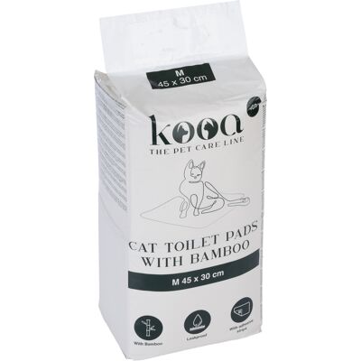 Kooa Ekologiczne pudełko na kocią kuwetę - 40 bambusowych wkładek - 45x30cm Kooa Ekologiczne pudełko na kocią kuwetę - 40 bambusowych wkładek - 45x30cm