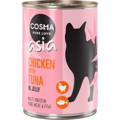 Cosma Asia, w galarecie, 6 x 400 g - Kurczak z tuńczykiem Cosma Asia, w galarecie, 6 x 400 g - Kurczak z tuńczykiem