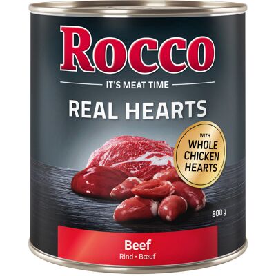 Rocco Real Hearts, 6 x 800 g - Wołowina z całymi sercami kurczaka Rocco Real Hearts, 6 x 800 g - Wołowina z całymi sercami kurczaka