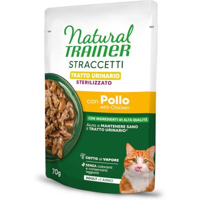 Natural Trainer Straccetti Urinary Sterilised, paski w sosie - Kurczak, 28 x 70 g Natural Trainer Straccetti Urinary Sterilised, paski w sosie - Kurczak, 28 x 70 g