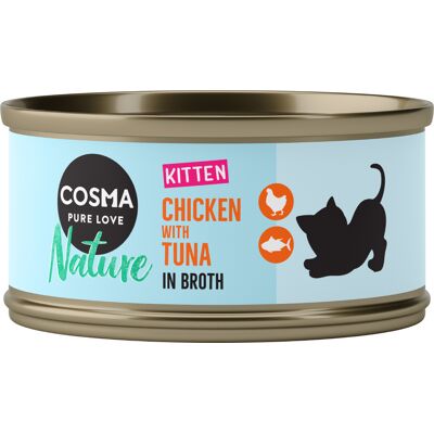 Cosma Nature Kitten - Mokra karma dla kociąt - Kurczak i Tuńczyk Cosma Nature Kitten - Mokra karma dla kociąt - Kurczak i Tuńczyk