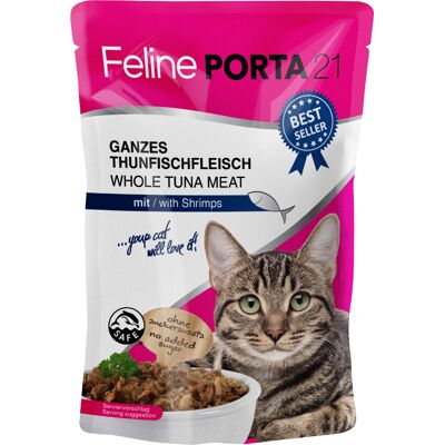 Feline Porta 21 Tuńczyk i Krewetki Mokra karma dla kotów - 12 opakowań Feline Porta 21 Tuńczyk i Krewetki Mokra karma dla kotów - 12 opakowań