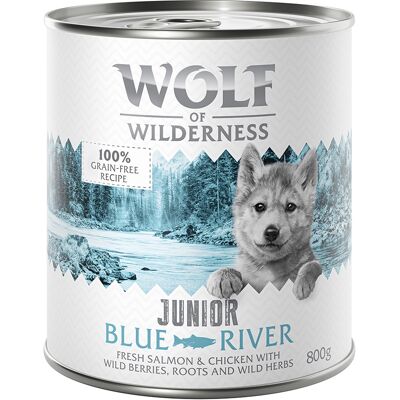 Little Wolf of Wilderness Junior, 6 x 800 g - Blue River, kurczak i łosoś Little Wolf of Wilderness Junior, 6 x 800 g - Blue River, kurczak i łosoś
