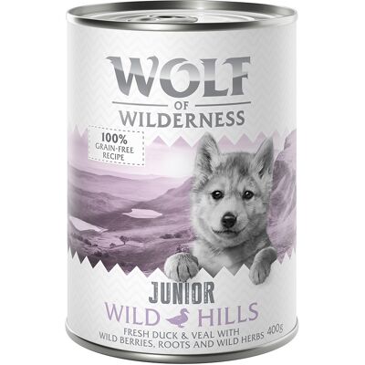 Wolf of Wilderness Kaczka i Cielę Miękka karma - Wild Hills Junior Wolf of Wilderness Kaczka i Cielę Miękka karma - Wild Hills Junior
