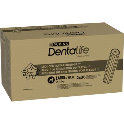 PURINA Dentalife, codzienna pielęgnacja zębów dla dużych psów - 72 sztuk (24 x 106 g) PURINA Dentalife, codzienna pielęgnacja zębów dla dużych psów - 72 sztuk (24 x 106 g)