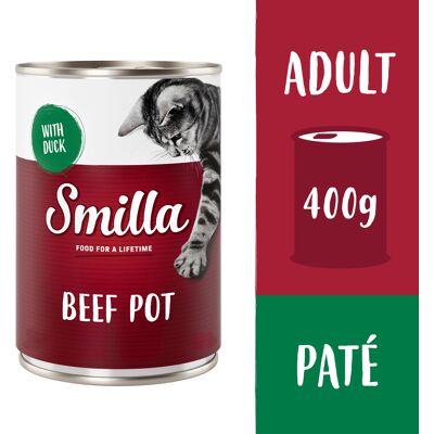 Korzystny pakiet Smilla Puszki z wołowiną, 12 x 400 g - Wołowina z kaczką Korzystny pakiet Smilla Puszki z wołowiną, 12 x 400 g - Wołowina z kaczką