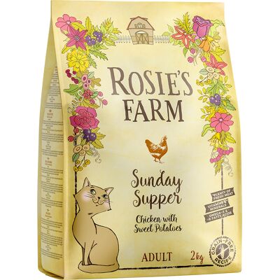 Sucha karma bez zbóż dla dorosłych kotów z kurczakiem i słodkimi ziemniakami od Rosie's Farm Sucha karma bez zbóż dla dorosłych kotów z kurczakiem i słodkimi ziemniakami od Rosie's Farm
