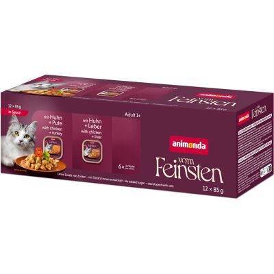 Animonda vom Feinsten Adult w sosie, 12 x 85 g - Pakiet mieszany (2 smaki) Animonda vom Feinsten Adult w sosie, 12 x 85 g - Pakiet mieszany (2 smaki)