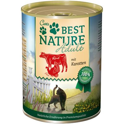 Best Nature Cat Adult, 6 x 400 g - Wołowina, indyk i marchew Best Nature Cat Adult, 6 x 400 g - Wołowina, indyk i marchew