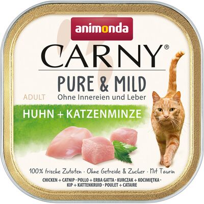 Animonda Carny Adult Pure & Mild, 32 x 100 g - Kurczak + kocimiętka Animonda Carny Adult Pure & Mild, 32 x 100 g - Kurczak + kocimiętka