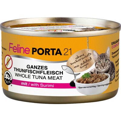 Feline Porta 21 Tuńczyk i Kurczak Mokra Karma - Naturalne, Bez zbóż, 6x90g Feline Porta 21 Tuńczyk i Kurczak Mokra Karma - Naturalne, Bez zbóż, 6x90g