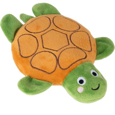 TIAKI, pluszowa zabawka dla psa żółw, z cichą piszczałką - Dł. x szer.: 16,6 x 19,5 cm TIAKI, pluszowa zabawka dla psa żółw, z cichą piszczałką - Dł. x szer.: 16,6 x 19,5 cm