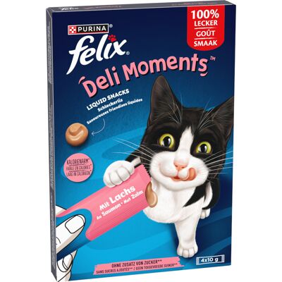 Felix Deli Moments Łosośowe przysmaki dla kotów - 16x10g Felix Deli Moments Łosośowe przysmaki dla kotów - 16x10g
