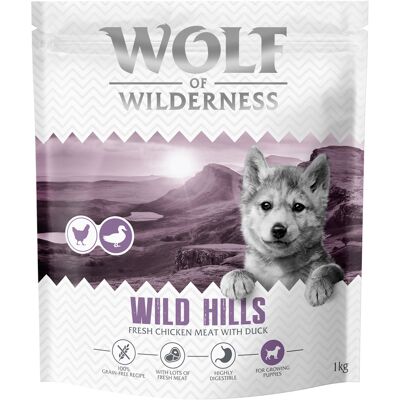 Wolf of Wilderness Junior "Wild Hills" (bez zbóż) - 4 x 1 kg: nowa receptura Wolf of Wilderness Junior "Wild Hills" (bez zbóż) - 4 x 1 kg: nowa receptura