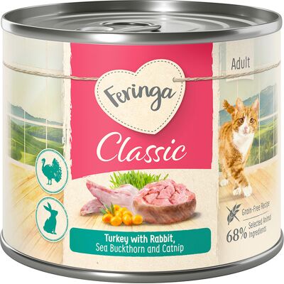 Feringa Classic Meat Menu, 6 x 200 g - Królik i indyk Feringa Classic Meat Menu, 6 x 200 g - Królik i indyk