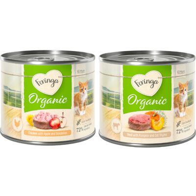 Feringa Bio Menü Kitten, 6 x 200 g - Pakiet mieszany bio (kurczak i cielęcina) Feringa Bio Menü Kitten, 6 x 200 g - Pakiet mieszany bio (kurczak i cielęcina)