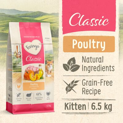 Feringa Kitten Classic, drób - NOWOŚĆ: 6,5 kg Feringa Kitten Classic, drób - NOWOŚĆ: 6,5 kg
