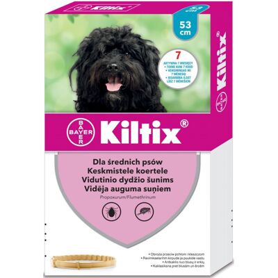 Obroża Bayer KILTIX dla psów - Ochrona przed pchłami i kleszczami - 53cm Obroża Bayer KILTIX dla psów - Ochrona przed pchłami i kleszczami - 53cm