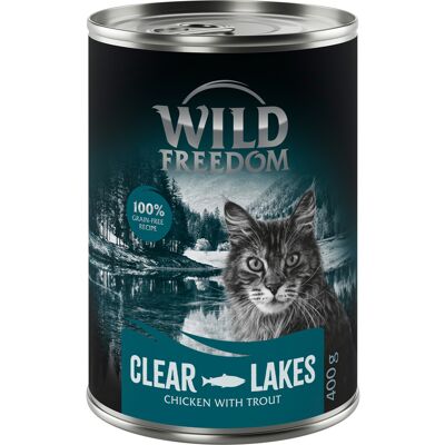 Wild Freedom Adult, 6 x 400 g - bezzbożowa receptura - Clear Lakes - Pstrąg i kurczak Wild Freedom Adult, 6 x 400 g - bezzbożowa receptura - Clear Lakes - Pstrąg i kurczak
