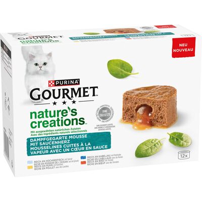 Gourmet Nature's Creations Gravy Heart, 12 x 85 g - Ryba morska, kurczak, dorsz i wołowina Gourmet Nature's Creations Gravy Heart, 12 x 85 g - Ryba morska, kurczak, dorsz i wołowina