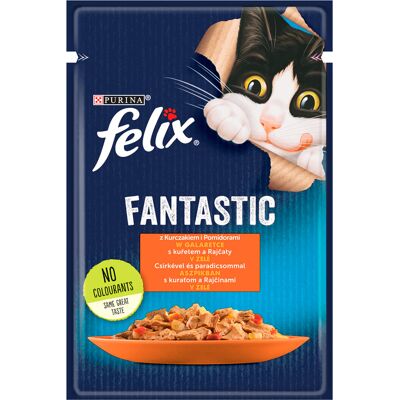 Felix Fantastic w saszetkach, 26 x 85 g - Kurczak z pomidorami Felix Fantastic w saszetkach, 26 x 85 g - Kurczak z pomidorami