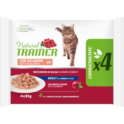 Trainer Łosoś Dla Dorosłych Kotów - Naturalne, 4x85g Trainer Łosoś Dla Dorosłych Kotów - Naturalne, 4x85g