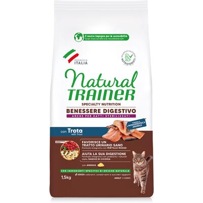 Natural Trainer Benessere Digestivo, pstrąg - 1,5 kg Natural Trainer Benessere Digestivo, pstrąg - 1,5 kg