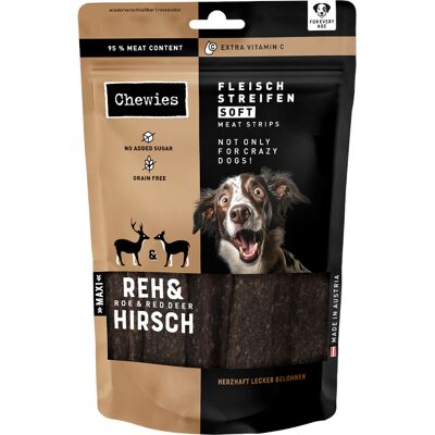 Chewies Soft mięsne paski - Jeleń i sarna, 150 g Chewies Soft mięsne paski - Jeleń i sarna, 150 g