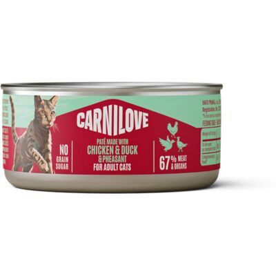 Carnilove Cat Paté, 6 x 100 g - Kurczak, kaczka i bażant Carnilove Cat Paté, 6 x 100 g - Kurczak, kaczka i bażant