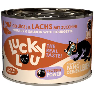 Lucky Lou Adult, 6 x 200 g - Drób i łosoś Lucky Lou Adult, 6 x 200 g - Drób i łosoś