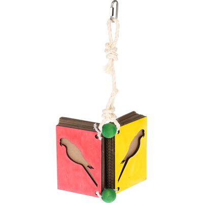 TIAKI zabawka do skubania Hanging Book - Szer. x wys.: ok. 18 x 41 cm TIAKI zabawka do skubania Hanging Book - Szer. x wys.: ok. 18 x 41 cm