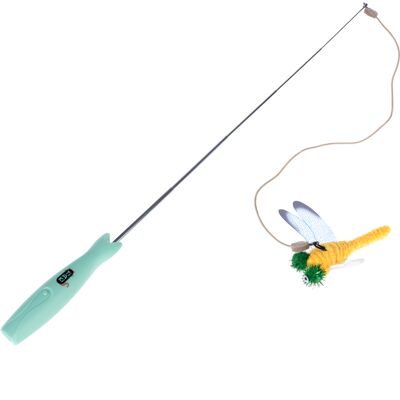 TIAKI - Wędka do karmi dla kota - zawieszka ważka - wskaźnik LED TIAKI - Wędka do karmi dla kota - zawieszka ważka - wskaźnik LED