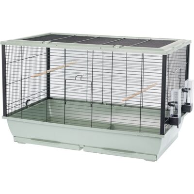 INTERZOO Fiona Mini Klatka dla Ptaków - 78cm Biała z Perchami i Karmnikami INTERZOO Fiona Mini Klatka dla Ptaków - 78cm Biała z Perchami i Karmnikami