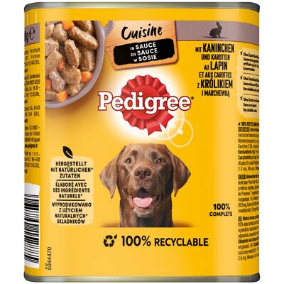 Pedigree Mokre jedzenie dla psa Królik Marchewka w Sosie 12x800g Pedigree Mokre jedzenie dla psa Królik Marchewka w Sosie 12x800g