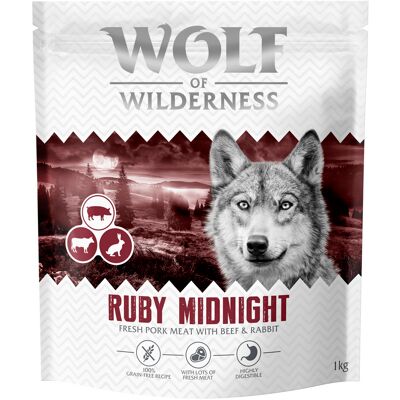 Wolf of Wilderness Adult "Ruby Midnight", wołowina i królik - 1 kg: nowa receptura Wolf of Wilderness Adult "Ruby Midnight", wołowina i królik - 1 kg: nowa receptura
