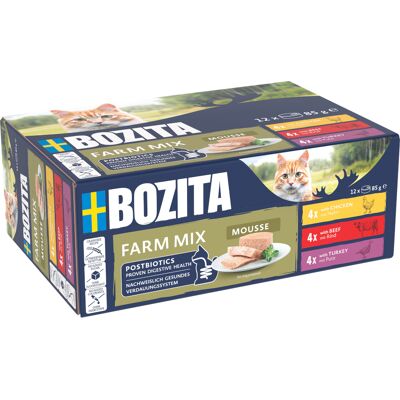 Bozita Mousse, 12 x 85 g - Farm Mix Bozita Mousse, 12 x 85 g - Farm Mix