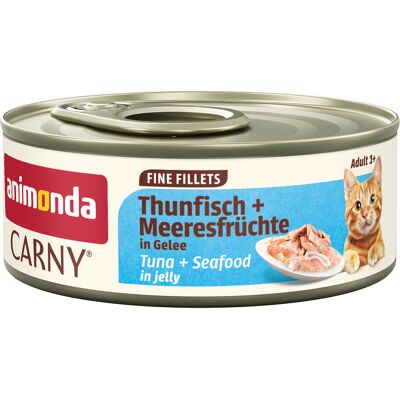 Animonda Carny Adult Feine Fillets, w galarecie, 12 x 60 g - Tuńczyk i owoce morza Animonda Carny Adult Feine Fillets, w galarecie, 12 x 60 g - Tuńczyk i owoce morza