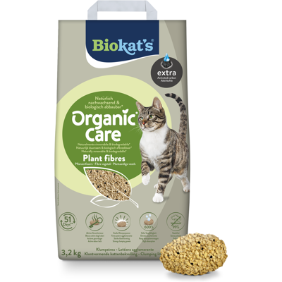 Biokat's Organic Care Plant Fibres Extra - 3,2 kg (8 litrów) Biokat's Organic Care Plant Fibres Extra - 3,2 kg (8 litrów)