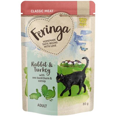 Feringa w saszetkach, 12 x 85 g - Królik i indyk z rokitnikiem i kocimiętką Feringa w saszetkach, 12 x 85 g - Królik i indyk z rokitnikiem i kocimiętką